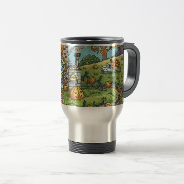 GATOS NEGROS, CANECA DE VIAGEM DA FÁBRICA DE PIE D (Frente Esquerda)