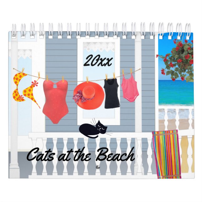 Gatos no calendário da praia (Capa)