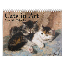 Gatos no Calendário Mensal de Belas Artes