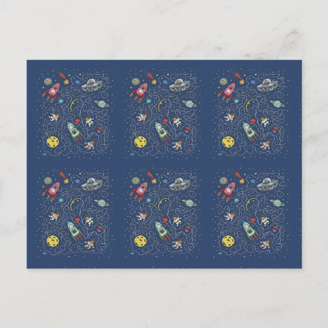 Gatos no espaço cartão postal (Frente)