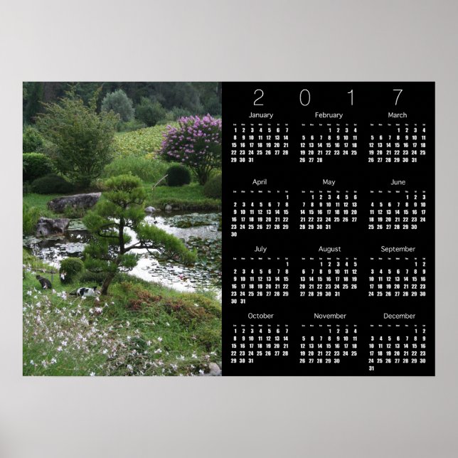 Gatos no Poster do calendário do jardim 2017 (Frente)