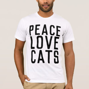 GATOS PEACE LOVE, T-shirts e camisas musculares