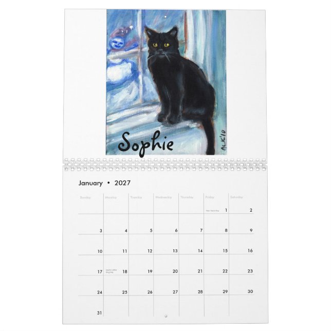 Gatos pelo calendário de Angie 2011 (Jan 2027)