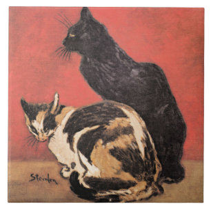 Gatos, pintura de arte por Theophile Steinlen.