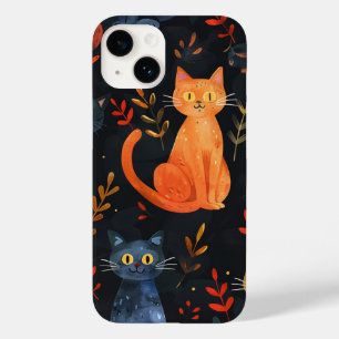 Gatos Pretos do Dia das Bruxas e Luas Engraçadas C