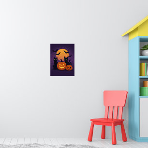 Gatos Pretos do Halloween e Poster de Bombeiros -