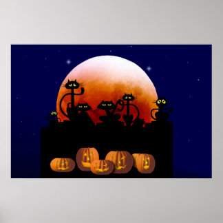 Gatos Pretos, Lua, Poster