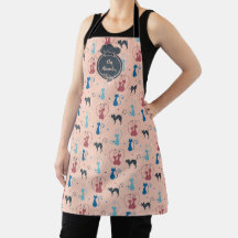 Gatos Reproduzíveis Apron - Chef de Nome Personali