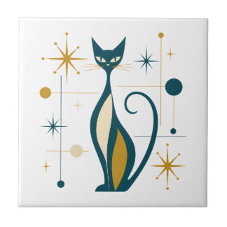 Gatos Retro Estrelas Atômicas dos Anos 1950 Meados
