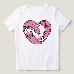 Gatos Rosa Fofo Forma de Coração Kawaii Animal