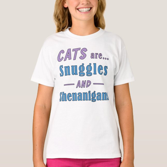 Gatos são manchas e camisetas de Shenanigans (Frente)