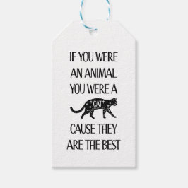 Gatos são os melhores. Etiqueta do presente para o