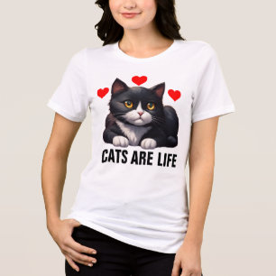 GATOS TUXEDO SÃO CAMISAS-T DE VIDA