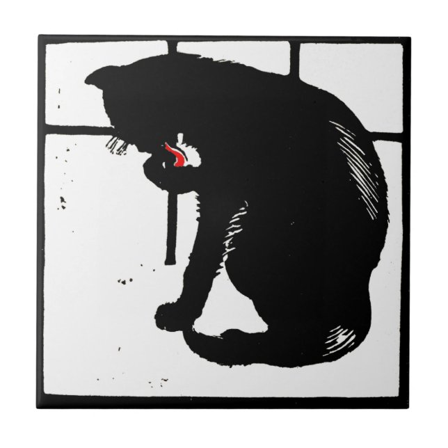 Gatos vitorianos de Porta copos de animais (Frente)