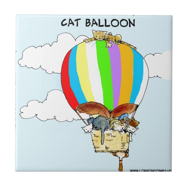 Gatos Voadores Desenho Animado Divertido (Frente)