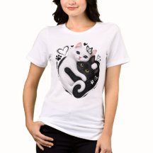 Gatos Yin Yang Estéticos Abraçando Roupas Gráficas