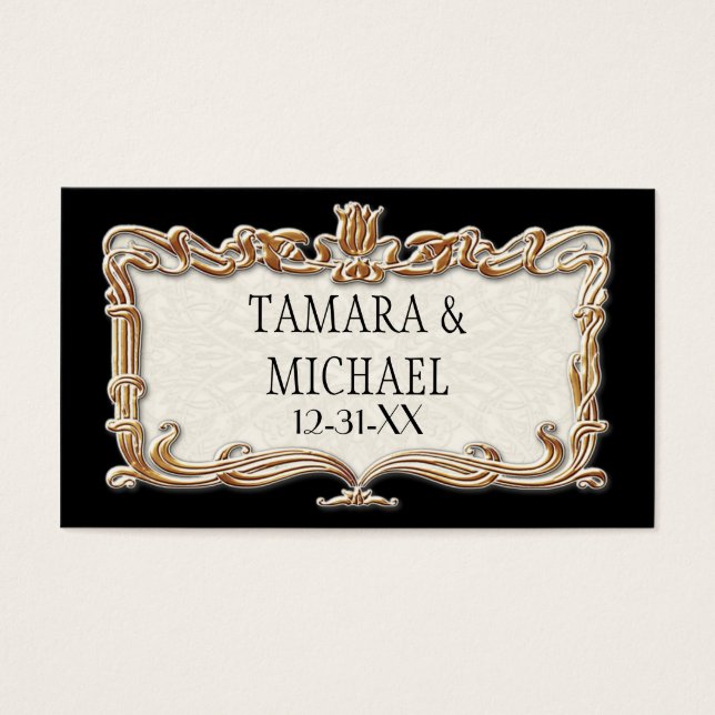 Gatsby Art Deco Nouveau Lace Faux Dourada Tulip (Frente)