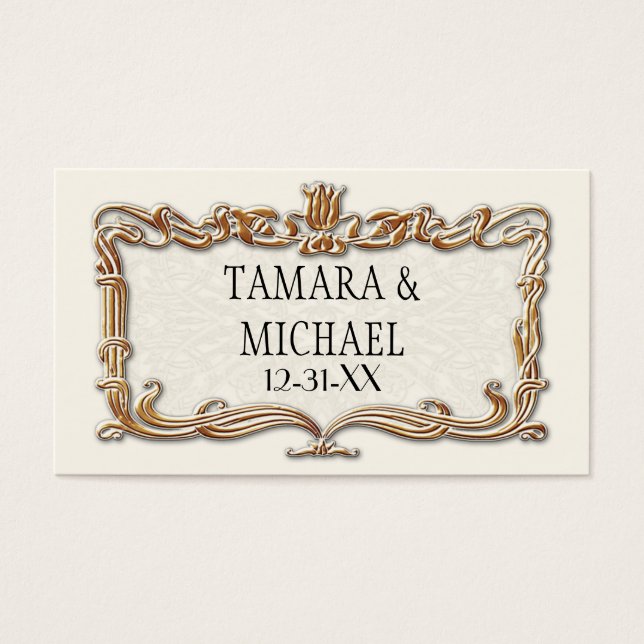 Gatsby Art Deco Nouveau Lace Faux Dourada Tulip (Frente)