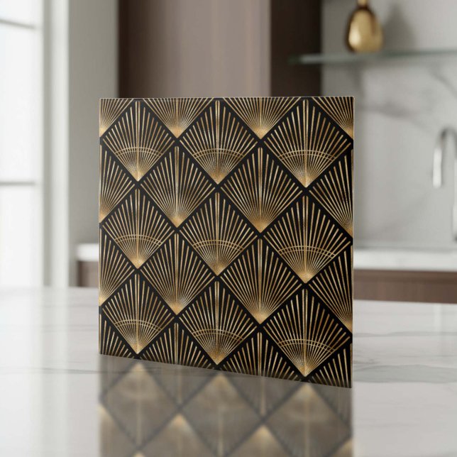 Gatsby Gold Art Deco Fan Pattern ID1188 (Criador carregado)