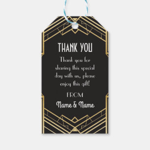 Gatsby Obrigado Casamento das Etiquetas dos anos 2