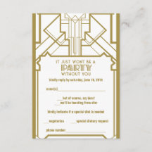 Gatsby RSVP da década de 1920