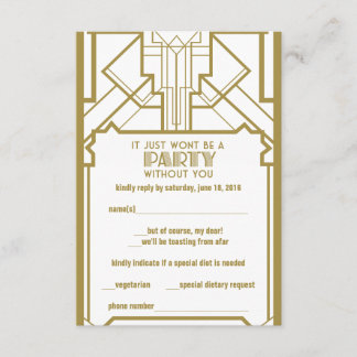 Gatsby RSVP da década de 1920