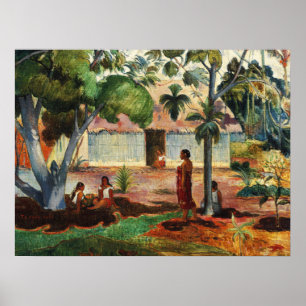 Gauguin A Grande Árvore Te raau rahi Poster de Art