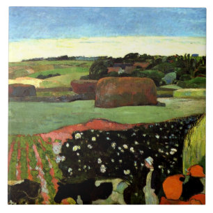 Gauguin - Haystacks na Bretanha,