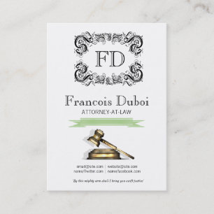 Gavel Lawyer Attorney Law Firme Cartão de visita