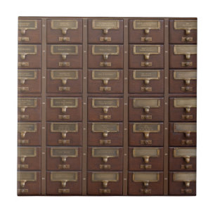 Gavetas de Catálogo de Placas da Biblioteca Vinta