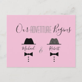 Gay Casamento Salvar a Data Convite