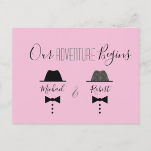 Gay Casamento Salvar a Data Convite