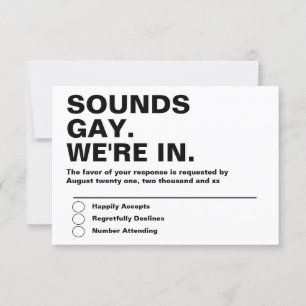 Gay Casamento Sons Gay Im Em RSVP