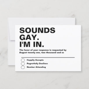 Gay Casamento Sons Gay Im Em RSVP