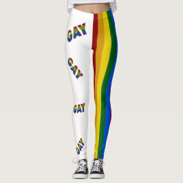 Gay Cores do Prido da Flor com Leggings