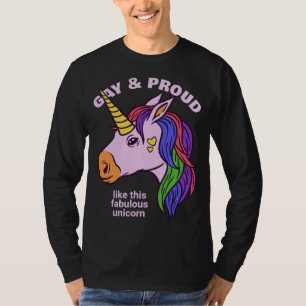 Gay de Texto Personalizado - Camisa T Unicórn