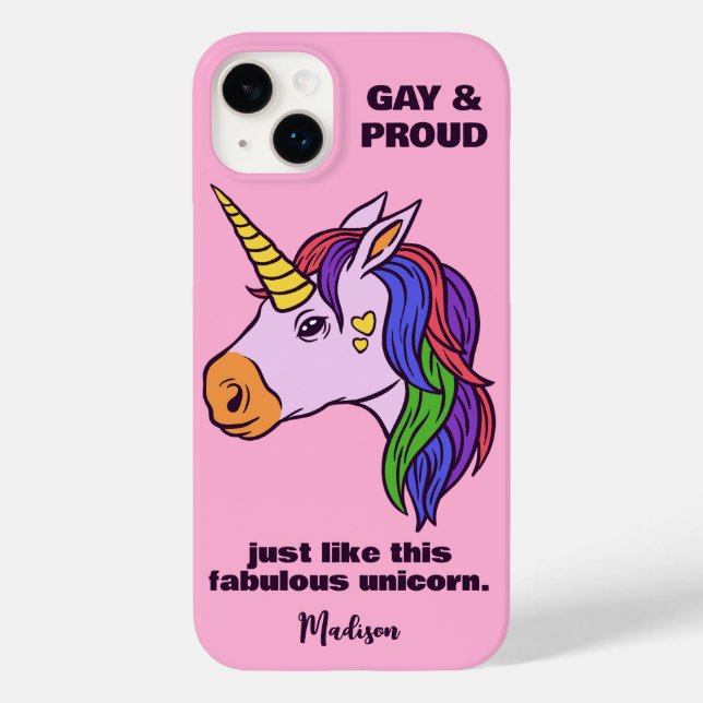 Gay de Texto Personalizado Unicorn (Verso)