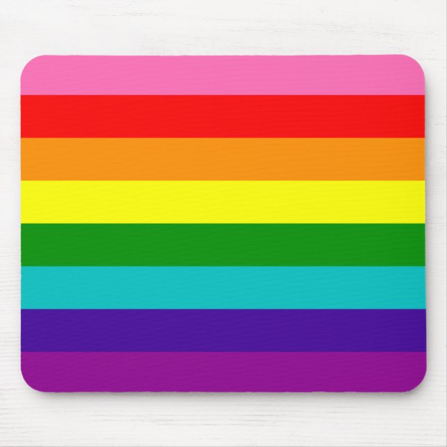 Gay do arco-íris LGBT sinalizador Mousepad (Frente)