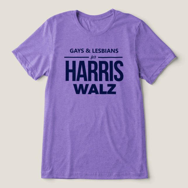 Gay e lésbicas para Harris Walz (Design frontal)