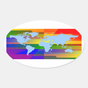 "Gay eu sou" etiquetas do mapa do mundo