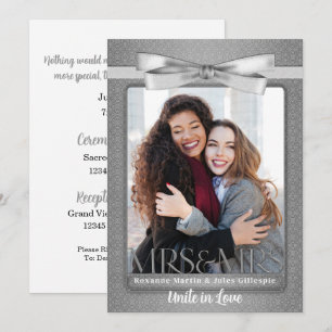 Gay Lésbica Convite para Casamento Duas Brides Pr