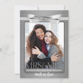 Gay Lésbica Convite para Casamento Duas Brides Sil