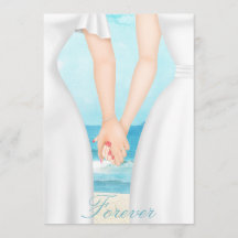 Gay Lésbica, duas noivas em convite para praia