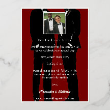 Gay Moderno Elegante Casamento Dourado