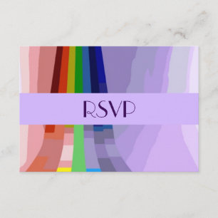 Gay Rainbow e Rings Wedding RSVP