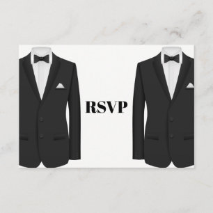Gay Tuxedo Convite RSVP