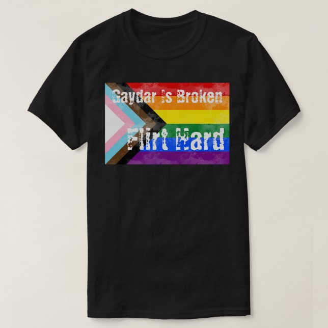 Gaydar É Um Orgulho De Duro De Camisa Quebrada (Frente do Design)