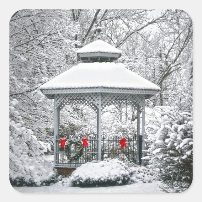 Gazebo no adesivo de neve (Frente)