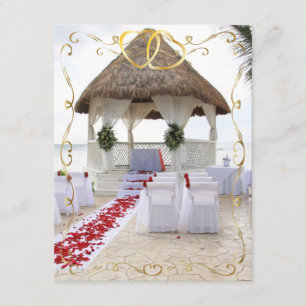 Gazebo No Convite Para Casamento De Praia4