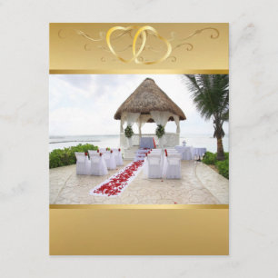 Gazebo No Convite Para Casamento De Praia5